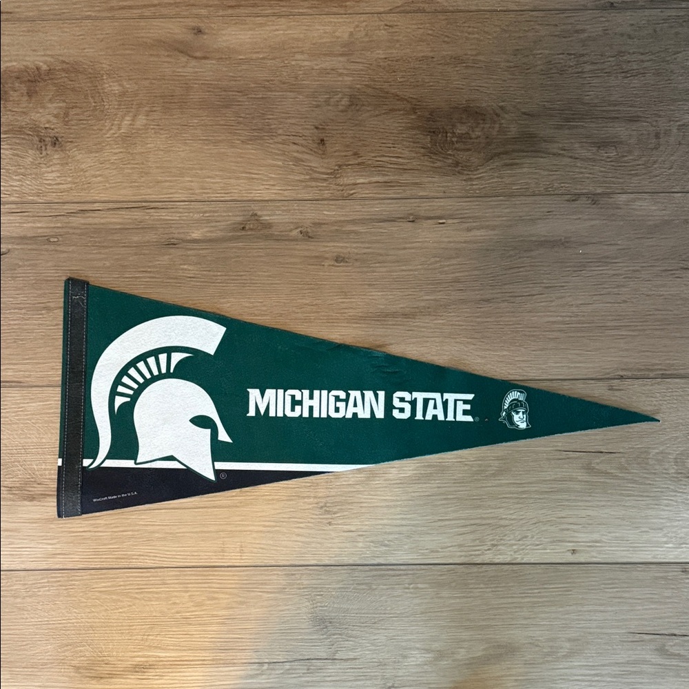 Green Michigan State Wall Pennant